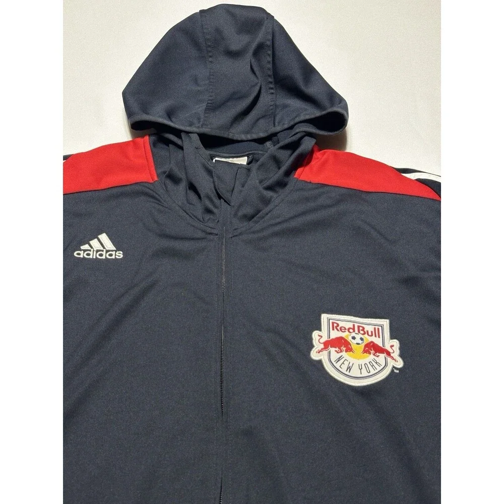 Red Bull New York Adidas Formotion Track Jacket Mens Size 2XL XXL Soccer *READ**